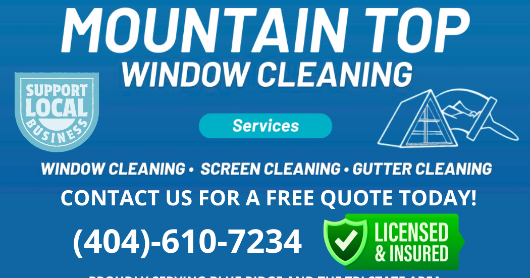 Mountain Top Window Cleaning | Blue Ridge, GA